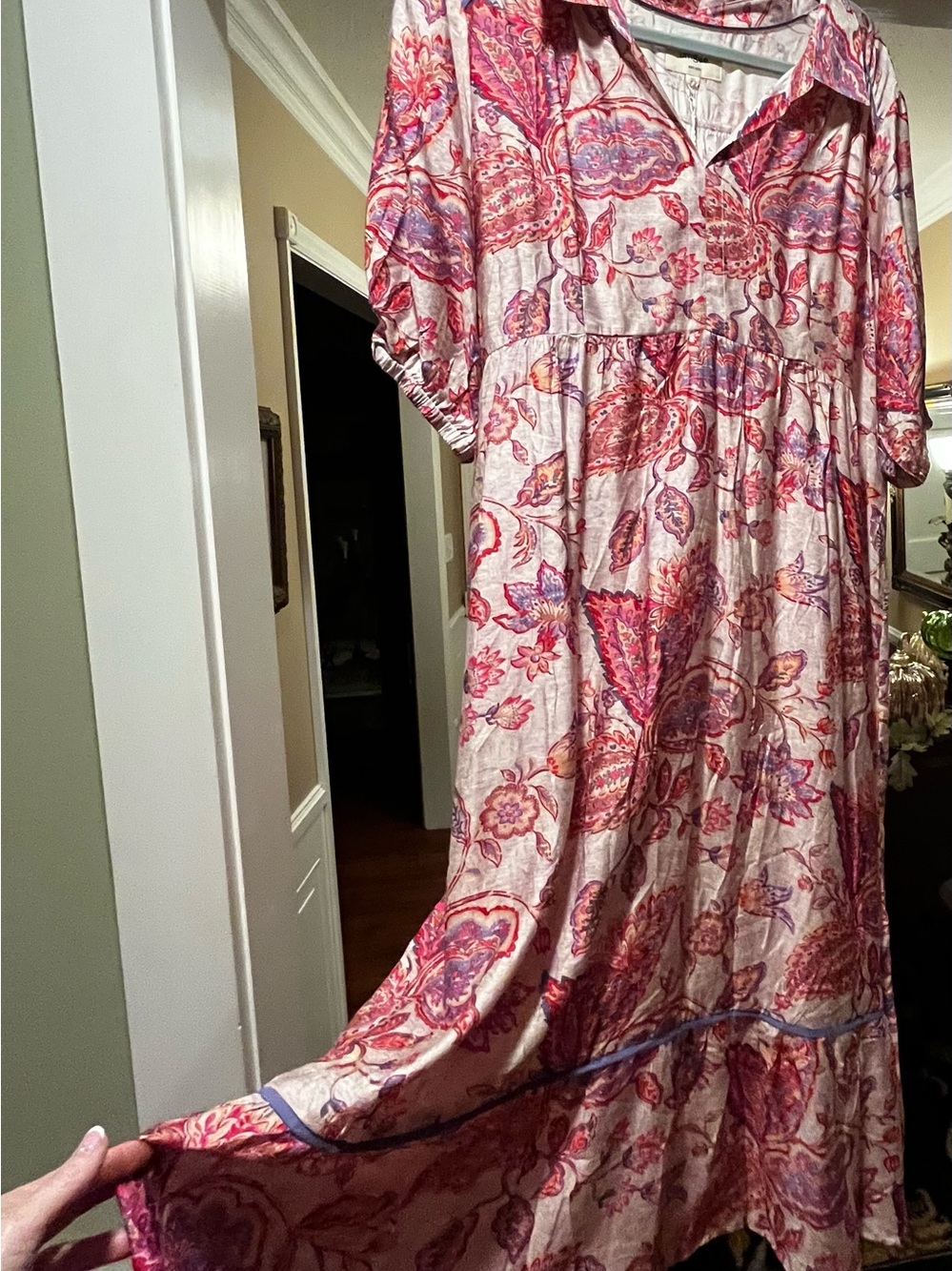 Umgee Pink Paisley-Print Dress